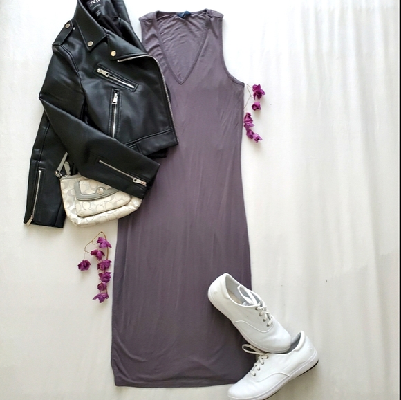 Lucky Brand Dresses & Skirts - LUCKY BRAND soft maxi slip dress charcoal